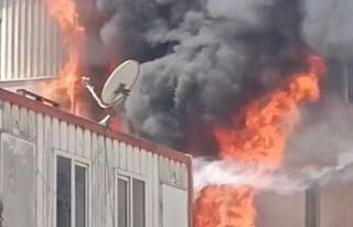 Kereste fabrikasında yangın paniği