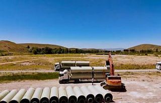 Kırklartepe Barajı sulama inşaatında çalışmalar...