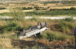 Kontrolden çıkan otomobil takla: 1 yaralı