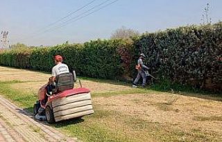 Körfez’de yeşil alanlarda bakım ve çim biçme...