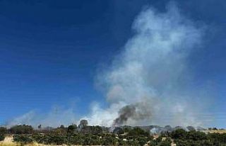 Köylüler alevlere set oldu