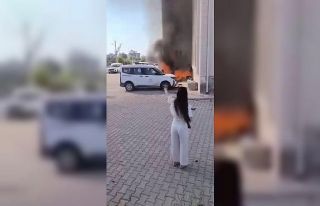 Kurum bahçesinde çıkan yangın paniğe neden oldu