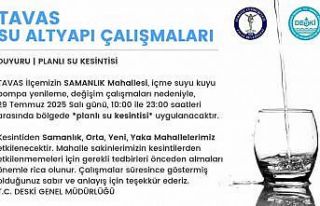 Kuyu pompası yenilenme çalışması sebebiyle Tavas’ta...