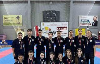 Manisalı kız ve erkek karateciler Analig Bölge...