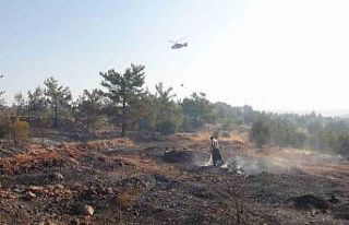 Mersin’deki orman yangınına 3 helikopter ve arazözlerle...