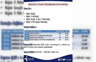 Niğde’de kamu kurumlarına geçici süreli personel...