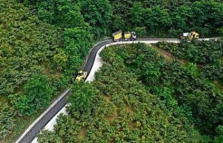 Ordu’nun sakin şehrinde sıcak asfalt çalışmaları