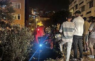 Otomobil kömürlüğe düştü, sürücü hafif yaralandı