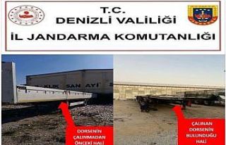 Park halindeki çalınan dorse 3 ilde titizlikle takip...