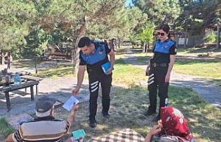 Polis piknikçileri yangınlar konusunda uyardı