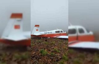 Rize’de düşen uçağa ilk ulaşılma görüntüsü...