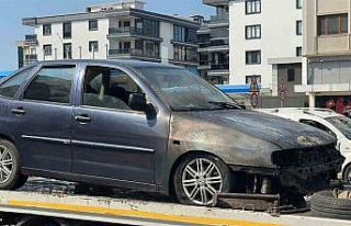 Samsun’da otomobil alevlere teslim oldu