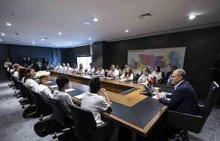 Seçer, Oberhausen’den gelen öğrencilerle buluştu