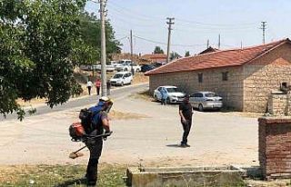 Şehidin cenaze namazı öncesi ekipler çalışma...