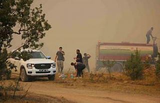 Şiddetli rüzgar alevleri yerleşim yerine yaklaştırmaya...