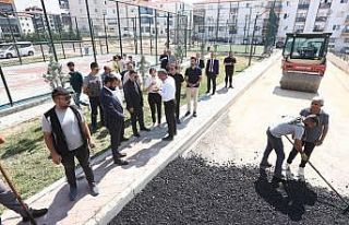 Sincan Belediyesi asfalt serim çalışmalarını...