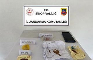 Sinop’ta yolcu otobüsünde uyuşturucu ele geçirildi