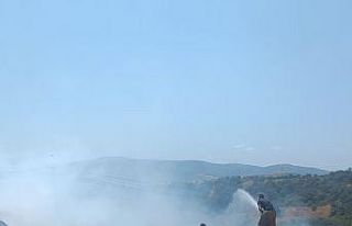 Susurluk’ta çöplük alanda çıkan yangına müdahale...