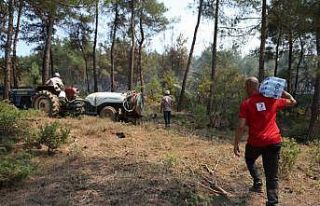 Türk Kızılay’dan orman yangını olan bölgelere...