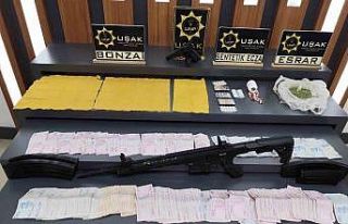 Uşak’ta çok sayıda uyuşturucu ele geçirildi