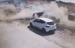 Vincin devrildiği anlar kamerada: Facia teğet geçti