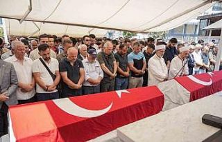 Yangın şehitlerine son veda