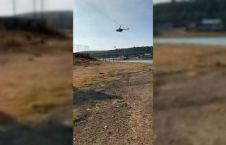 Yangına müdahale eden jandarma pilotundan büyük...