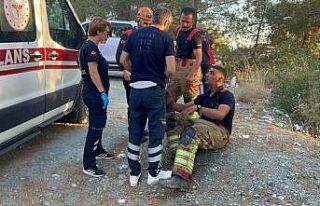 Yangına müdahale sırasına parmağından yaralanan...