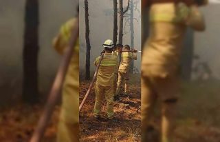 Yangında şehit olan ekibin son görüntüsü ortaya...