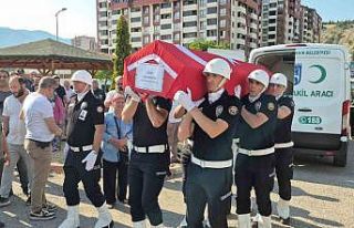 Yangında şehit olan orman muhafaza memuru son yolculuğuna...