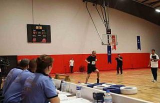 Zabıta olmak için parkurda ter döktüler