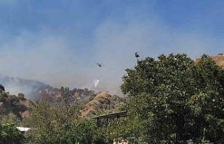 Zirai yangına havadan ve karadan büyük mücadele