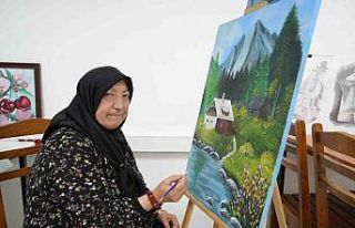 65 yaşında resim yeteneğini keşfetti