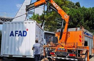 AFAD tarafından Sakarya’ya 4 afet konteyneri kuruldu
