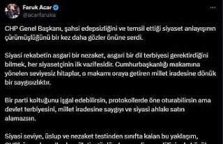 AK Parti Genel Başkan Yardımcısı Acar: "CHP...