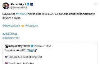 AKINCI TİHA’dan ASELSAN’ın LGK-82 mühimmatıyla...
