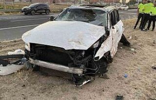 Aksaray’da gurbetçi ailenin aracının takla attığı...