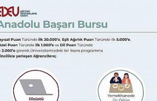 Anadolu Üniversitesi burslarıyla da öğrencinin...