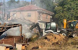 Ankara’da besi çiftliğinde yangın