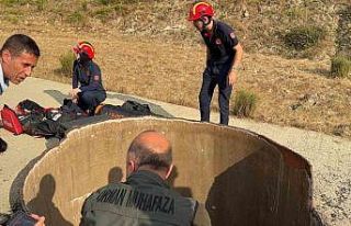 Arnavutköy’de 25 metrelik kuyuya inen bir kişi...