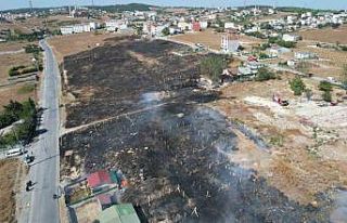 Arnavutköy’de çayırlık alanda yangın paniği