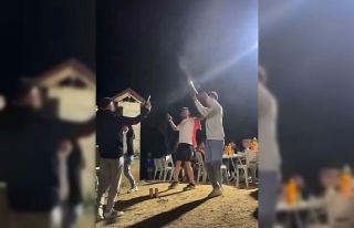 Asker eğlencesinde silahlar ateşlendi