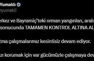 Bakan Yumaklı: "Çanakkale Merkez ve Bayramiç’teki...
