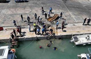 Balıkçı barınağında dip temizliği: 2 ton çöp...