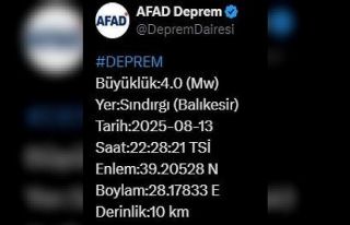 Balıkesir’de 4 büyüklüğünde deprem