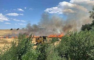 Balya makinelerinden çıkan yangınlar ormanlık...