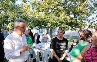 Başkan Kurnaz, mahalle kadın kolları başkanlarıyla...