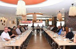 Başkan Taşkın basın mensupları ile bir araya...