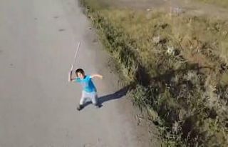 Bir çocuğun drone ile sınavı