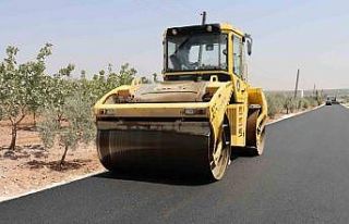 Birecik kırsalında asfalt sevinci